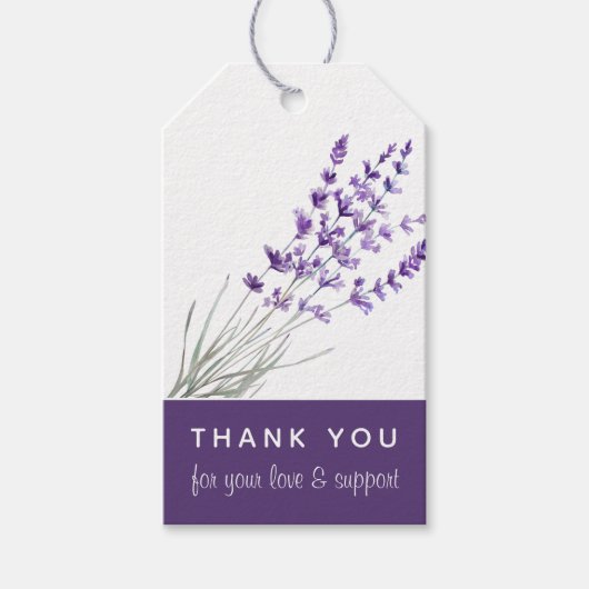 Étiquettes cadeaux Merci Mariage Lavender (Devant)