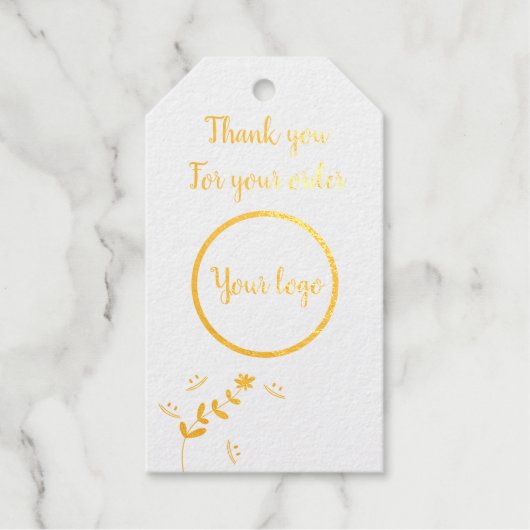 Étiquettes Cadeaux Merci pour votre commande (Recto)