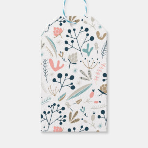 Étiquettes cadeaux minimalistes Feuilles de forêt 