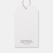 Étiquettes Cadeaux minimaux simples Merci Mariage (Dos)