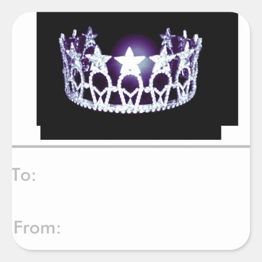 Étiquettes cadeaux Miss USA Silver Crown Peel & St (Devant)