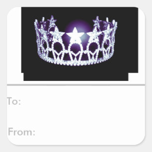 Étiquettes cadeaux Miss USA Silver Crown Peel & St