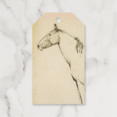 Étiquettes Cadeaux Monogramme de cheval (Verso)