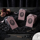 Étiquettes Cadeaux Monogramme Fleur-de-Lis Gothiqu