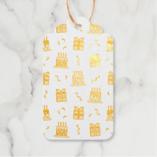 Étiquettes Cadeaux Motif d'anniversaire joyeux