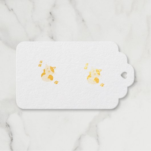Étiquettes Cadeaux Mug Chaton Mignon (Recto (horizontal))