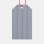 Étiquettes Cadeaux Nautiques Monogrammes Navy & Bl (Dos)