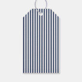 Étiquettes Cadeaux Navy Blue & blanc Monogramme Pr (Dos)