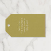 Étiquettes Cadeaux Noël Elegant Gold Holiday Simple Snowflakes (Verso (horizontal))