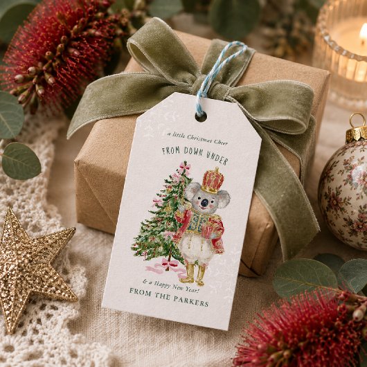 Étiquettes Cadeaux Noël Koala Australien