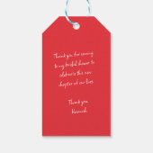 Étiquettes cadeaux Noël Rouge Plaid Bow (Dos)