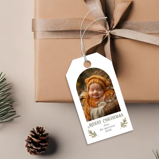 Étiquettes Cadeaux Noël rustique Woodland