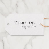 Étiquettes Cadeaux Nom de script minimaliste élégant Personnalisé (Verso (horizontal))