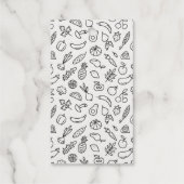 Étiquettes Cadeaux Nourriture sur la table (Verso)