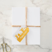 Étiquettes Cadeaux Oeuf de peinture de lapin de Pâques mignon (Avec de la ficelle)