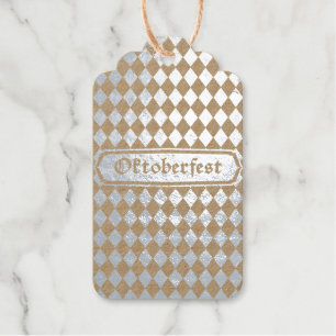 Étiquettes Cadeaux OKTOBERFEST festival de bière décoration motif ble