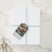 Étiquettes Cadeaux Ondes Tons Terre (Avec de laficelle)