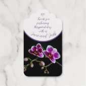 Étiquettes Cadeaux Orchidée rose blanc couleur noir pâle violet doux (Verso)