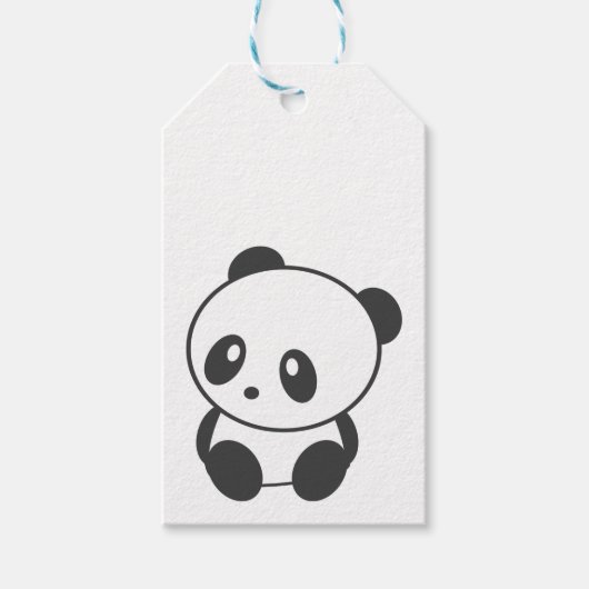 Étiquettes cadeaux Panda (Devant)