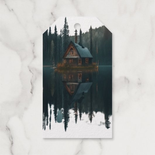 Étiquettes Cadeaux paysage fascinant  (Verso)