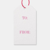 Étiquettes cadeaux Pink Snowflakes (Dos)