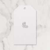 Étiquettes Cadeaux Point, Sherpa Blue, Design de sable doré (Verso)