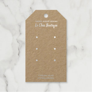 Étiquettes Cadeaux Porte-oreille Merci d'affichage papier Kraft