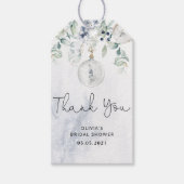 Étiquettes cadeaux pour la douche d'hiver eucalypt (Devant)