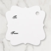 Étiquettes cadeaux pour le crâne rose et noir (Dos)