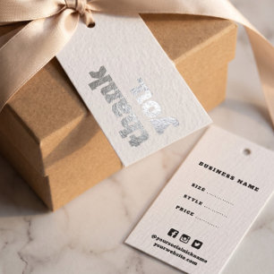 Étiquettes Cadeaux Prix d'entreprise minimaliste simple du Merci