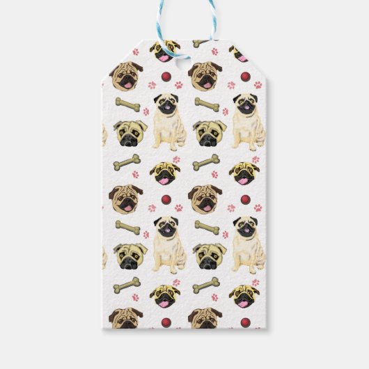 Étiquettes Cadeaux Pug (Devant)