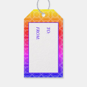 Étiquettes cadeaux Rainbow Pastel