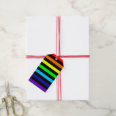 Étiquettes cadeaux Rainbow Stripes (Avec de la ficelle)