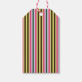 Étiquettes cadeaux rayées napolitaines (Devant)
