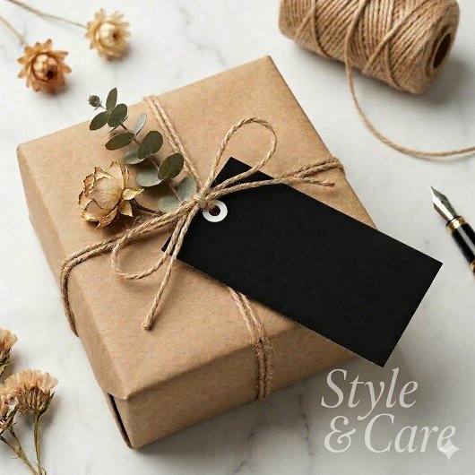 Étiquettes cadeaux rectangle vierges en feuille no