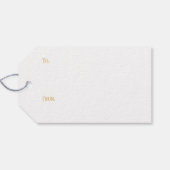 Étiquettes Cadeaux Remerciement Élégantes en Faux  (Dos (Horizontal))