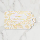 Étiquettes Cadeaux Remercier Feuilles d'automne Bon thanksgiving (Recto (horizontal))