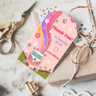 Étiquettes cadeaux Retro Rainbow Super Merci