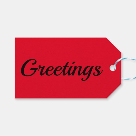 Étiquettes Cadeaux Rouges (Devant (Horizontal))