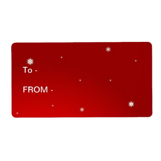 ÉTIQUETTES CADEAUX ROUGES ET BLANCHES (Devant)