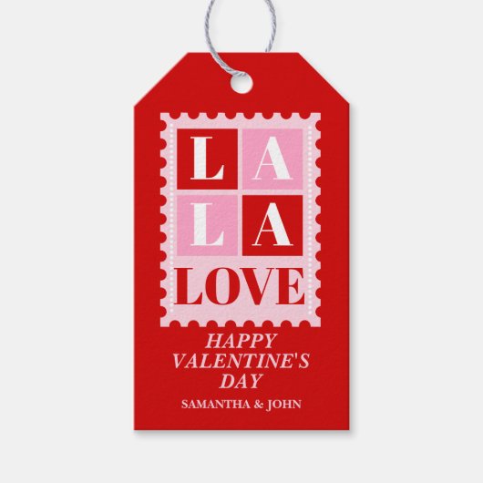 Étiquettes Cadeaux Saint-Valentin La La Love (Devant)