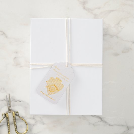 Étiquettes Cadeaux Salutations ! Joyeuse Saint-Valentin (Avec de la ficelle)