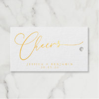 Salutations Script minimal personnalisé mariage Or