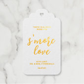 Étiquettes Cadeaux Script S'more Love Real Gold Scalloped (Recto)