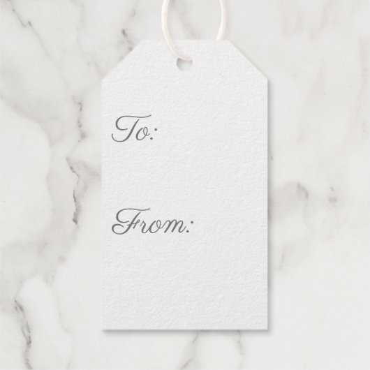 Étiquettes Cadeaux Silver de Snowflake (Verso)