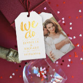 Étiquettes Cadeaux Simple moderne pinceau Typo Nous faisons Mariage L