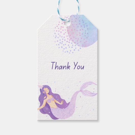 Étiquettes Cadeaux Sirène (Devant)