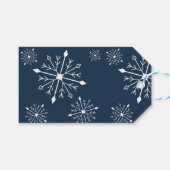 Étiquettes cadeaux Snowflake Hanoukka (Devant (Horizontal))