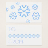 Étiquettes cadeaux Snowflakes (Devant & derrière)