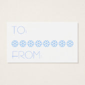 Étiquettes cadeaux Snowflakes (Dos)